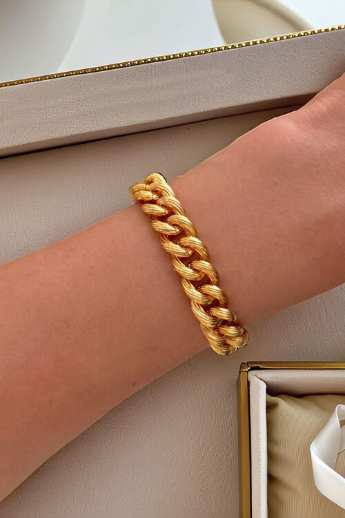 Kuyumcu Model Samanyolu Kadın Gold Zincir Bileklik BCYJ-251008