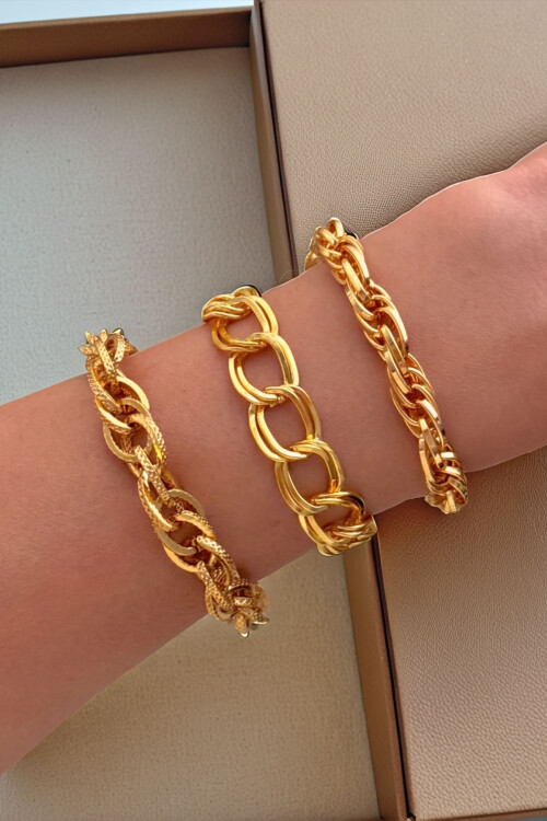 Kuyumcu Model Zincir Gold Kadın Bileklik BCYJ-251007