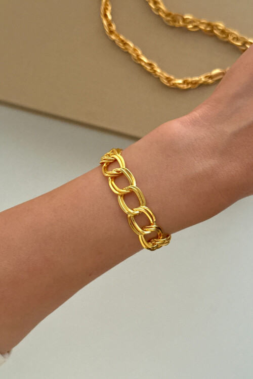 Kuyumcu Model Zincir Gold Kadın Bileklik BCYJ-251007