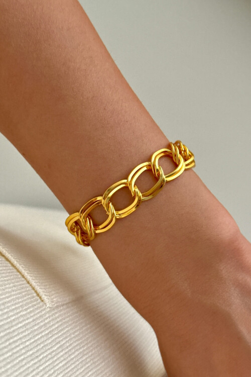 Kuyumcu Model Zincir Gold Kadın Bileklik BCYJ-251007