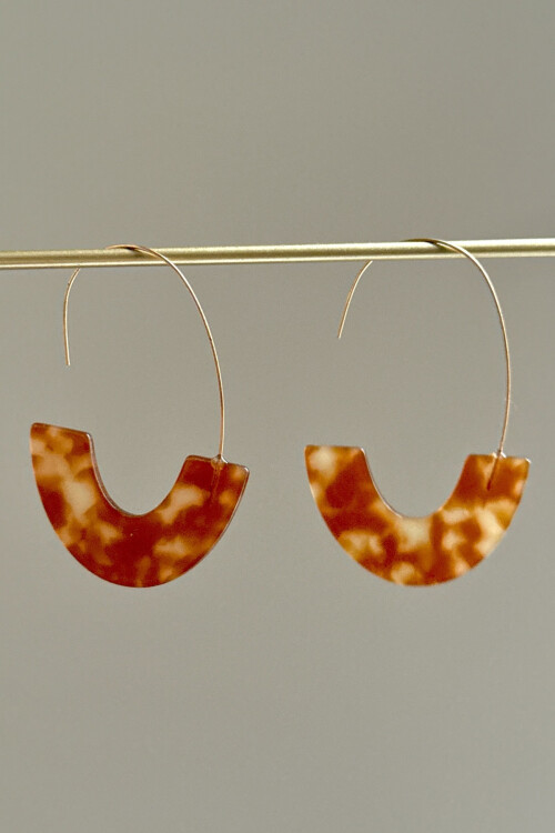 Leopar Desenli Akrilik Sallantılı Kadın Küpe BCYJ-251030