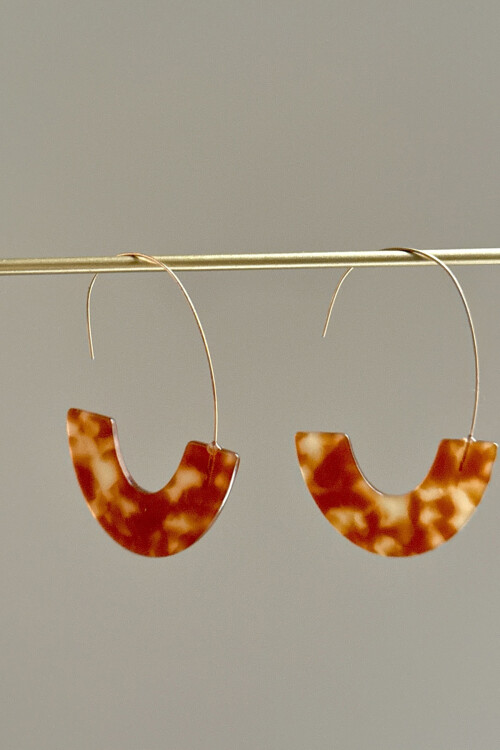 Leopar Desenli Akrilik Sallantılı Kadın Küpe BCYJ-251030