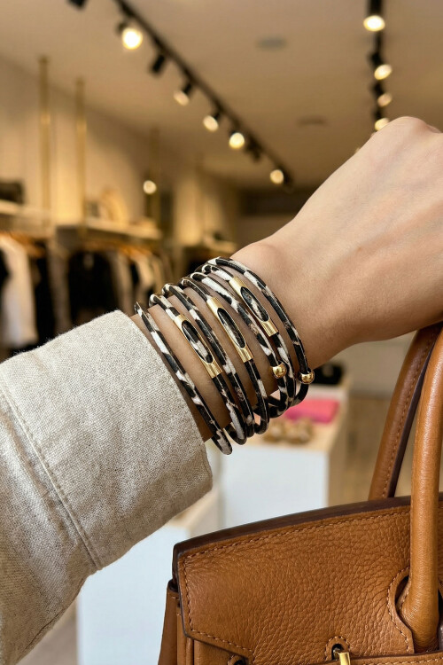 Leopar Desenli Bileklik Kadın Bilezik BCYJ-251043