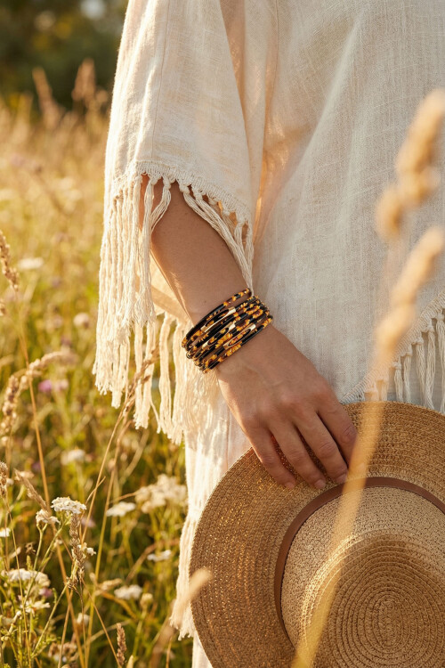 Leopar Desenli Bileklik Kadın Bilezik BCYJ-251043