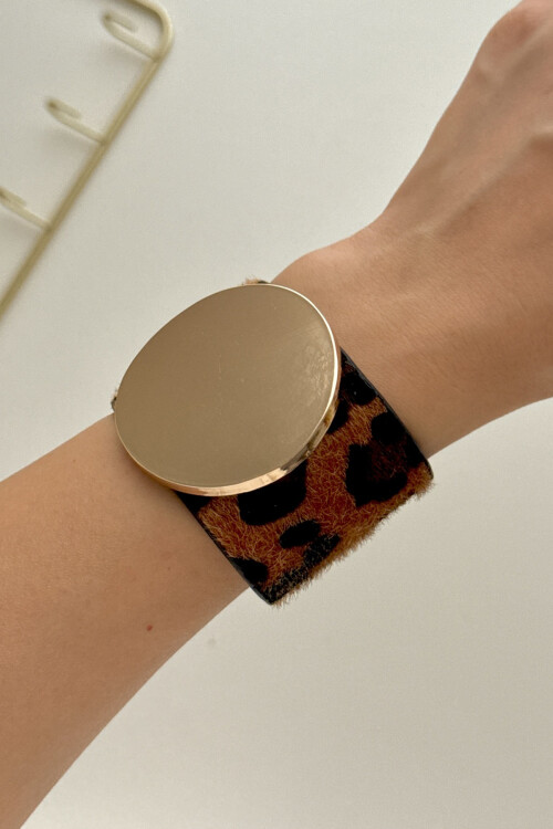 Leopar Desenli Bileklik Kadın Bilezik BCYJ-251043