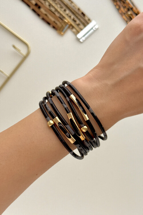 Leopar Desenli Bileklik Kadın Bilezik BCYJ-251043