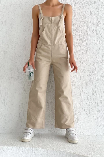 Bej Denim Bahçıvan Palazzo Salopet BCDF-234202