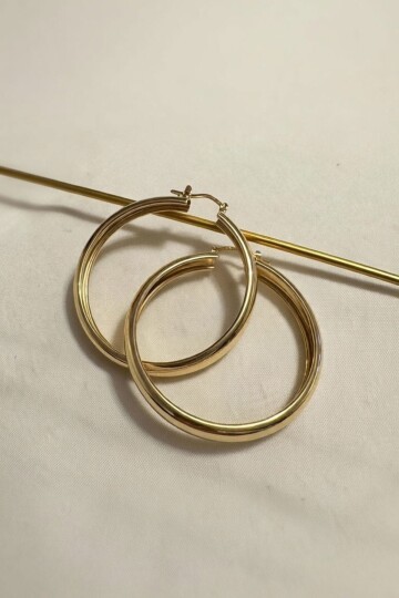 Gold Halka Küpe