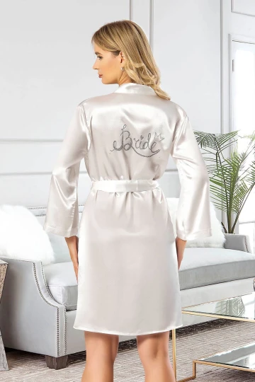 Beyaz Saten Bride Sabahlık BCAN-255906FA