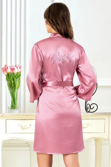 Pembe Saten Bride Sabahlık BCAN-255914FA