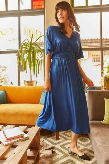 Saks Yumuşak Dokulu Salaş Elbise BCBSK-25700-K4054