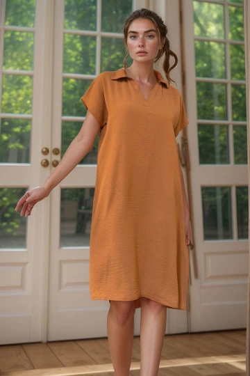 Taba Polo Yaka Airobin Elbise BCBSK-25700-2883