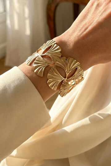 316L Çelik Kalın Kelepçe Bileklik Kadın Bilezik Ayarlanabilir Kelepçe BCYJ-251028