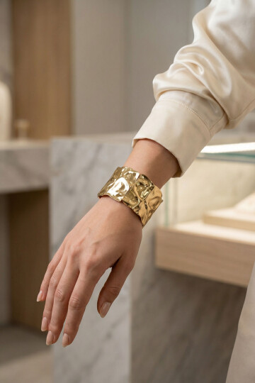 316L Çelik Kalın Kelepçe Bileklik Kadın Bilezik BCYJ-251031