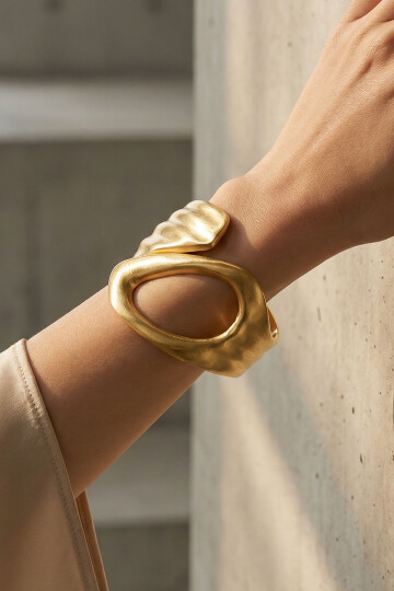 316L Çelik Kalın Kelepçe Bileklik Kadın Bilezik BCYJ-251031