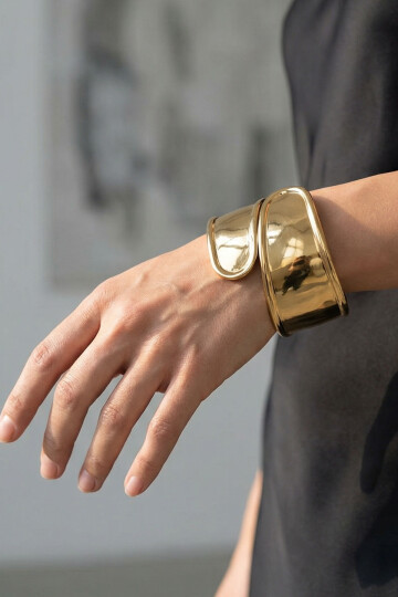 316L Çelik Kalın Kelepçe Bileklik Kadın Bilezik BCYJ-251031