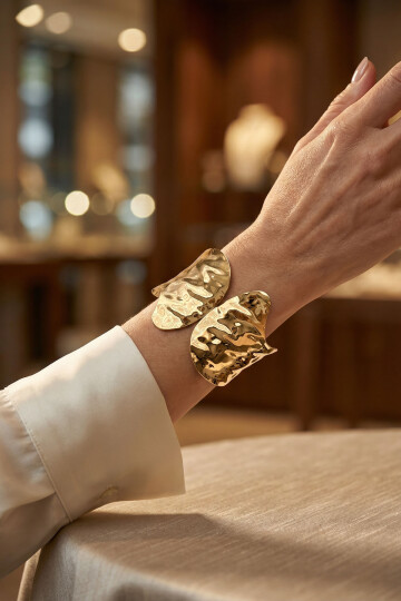 316L Çelik Kalın Kelepçe Bileklik Kadın Bilezik BCYJ-251031