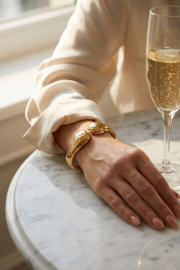 316L Çelik Kalın Kelepçe Bilezik Kadın Bileklik BCYJ-251046