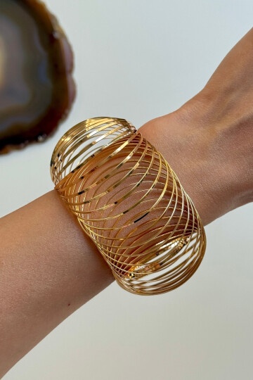 316L Çelik Kalın Kelepçe Bilezik Kadın Bileklik BCYJ-251046