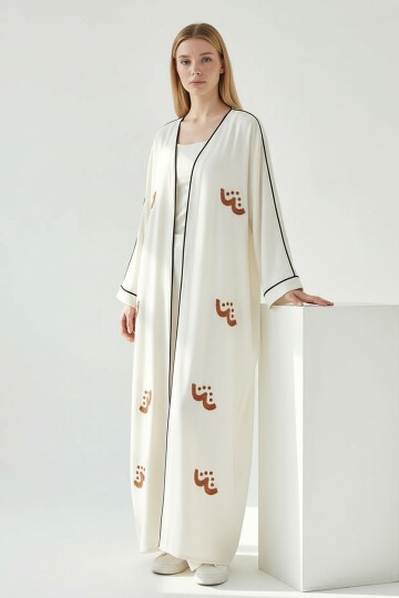 Alaçatı Keten Nakışlı Kimono Takım