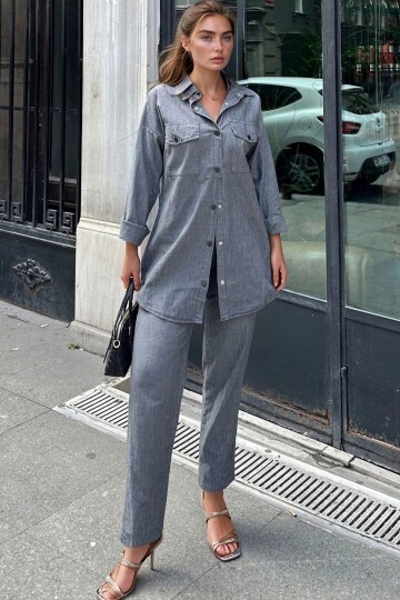 Antrasit Rahat Kesim İkili Alt Üst Takım