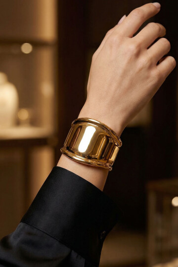 Çelik Kalın Kelepçe Bilezik Ayarlanabilir Kadın Erkek Unisex BCYJ-251024