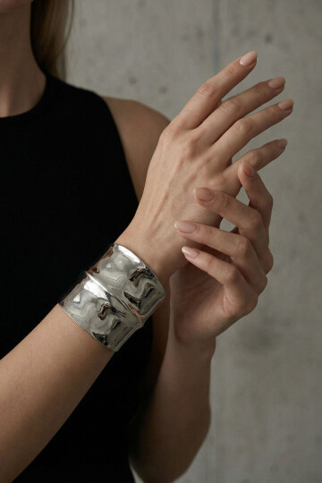 Çelik Kalın Kelepçe Bilezik Ayarlanabilir Kadın Erkek Unisex BCYJ-251024