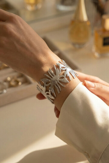 Çelik Kalın Kelepçe Bilezik Ayarlanabilir Kadın Erkek Unisex BCYJ-251038