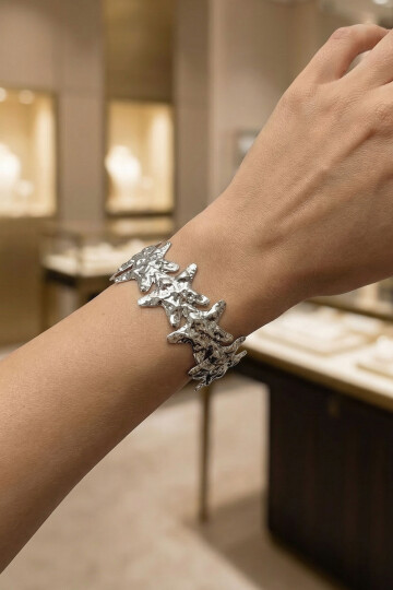 Çelik Kalın Kelepçe Bilezik Ayarlanabilir Kadın Erkek Unisex BCYJ-251038