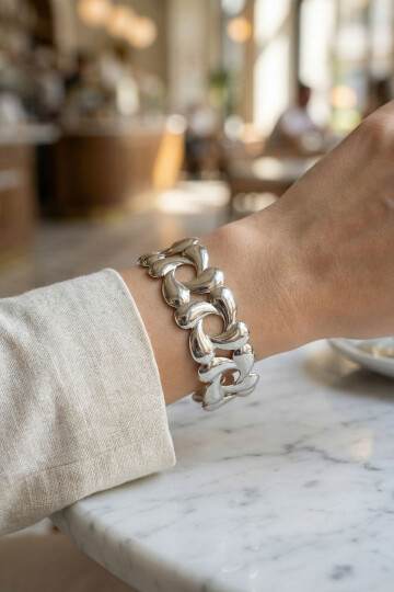 Çelik Kalın Kelepçe Bilezik Ayarlanabilir Kadın Erkek Unisex BCYJ-251038