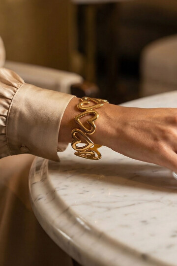 Çelik Kalın Kelepçe Bilezik Ayarlanabilir Kadın Erkek Unisex BCYJ-251038