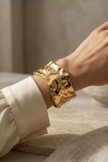 Çelik Kalın Kelepçe Bilezik Kadın Erkek Unisex Bileklik BCYJ-251039