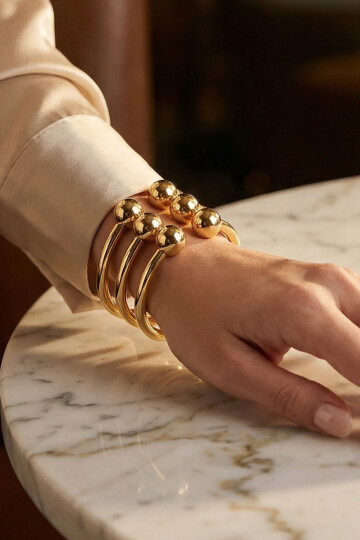 Çelik Kalın Kelepçe Bilezik Kadın Erkek Unisex Bileklik BCYJ-251039