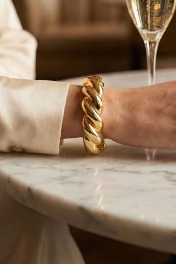 Çelik Kalın Kelepçe Bilezik Kadın Erkek Unisex Bileklik BCYJ-251039