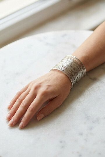 Çelik Kalın Tel Kelepçe Ayarlanabilir Bileklik Pazu Kelepçe Olarak Da Kullanılabilir BCYJ-251041