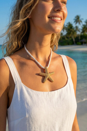 Çelik Uçlu Hasır İpli Kolye BCYJ-251049