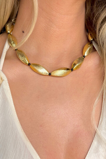 Kadın Modern Tasarım Zincir Parlak Asimetrik Boncuk Tam Tur Kadın Kolye BCYJ-251023