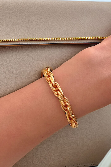 Kuyumcu Model Zincir Gold Kadın Bileklik BCYJ-251007