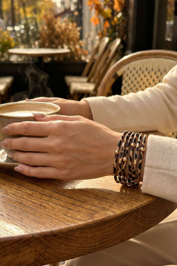 Leopar Desenli Bileklik Kadın Bilezik BCYJ-251043