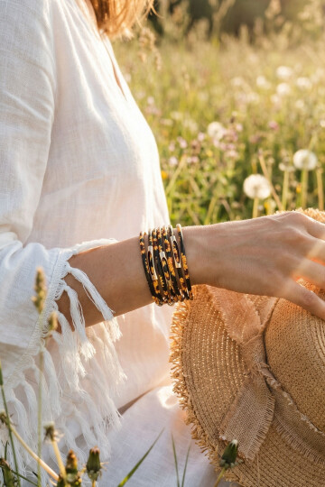 Leopar Desenli Bileklik Kadın Bilezik BCYJ-251043