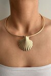 Gold Deniz Kabuğu Choker Kolye