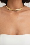 Gold Dövme Desenli Tasma Choker Kolye