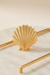 Gold İstiridye Kabuklu İğne Kapamalı Yaka Broşu