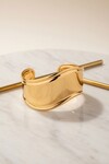 Gold Kıvrımlı Geniş Bileklik
