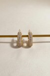 Gold Taşlı Mini Küpe