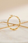 Gold Zigzag Kesim Detaylı Halka Küpe
