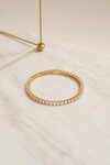 Gold Zirkon Taşlı Klipsli Bileklik