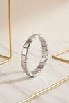 Metalik Italyan Charm Yazısız Bileklik Paslanmaz Çelik Bileklik Silver Unisex Mix