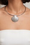 Silver Deniz Kabuğu Choker Kolye