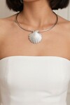 Silver Deniz Kabuğu Choker Kolye